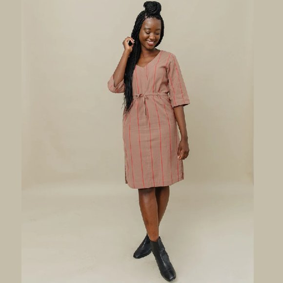 Mata Traders Dresses & Skirts - Mata Traders Lori Dress Cocoa Stripe NWT